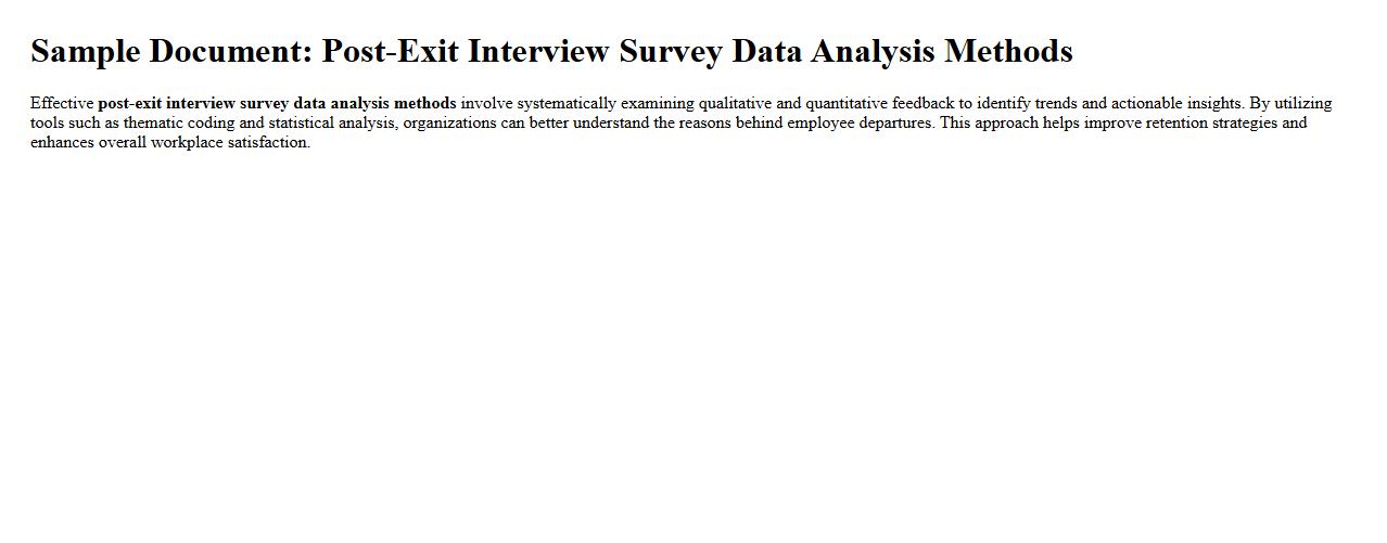 post-exit interview survey data analysis methods image preview