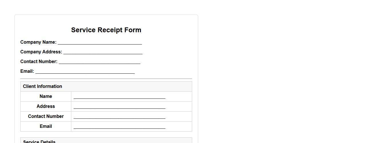 service receipt form sample for cleaning companies image preview
